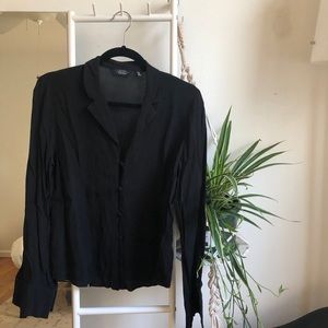 & other stories black button blouse